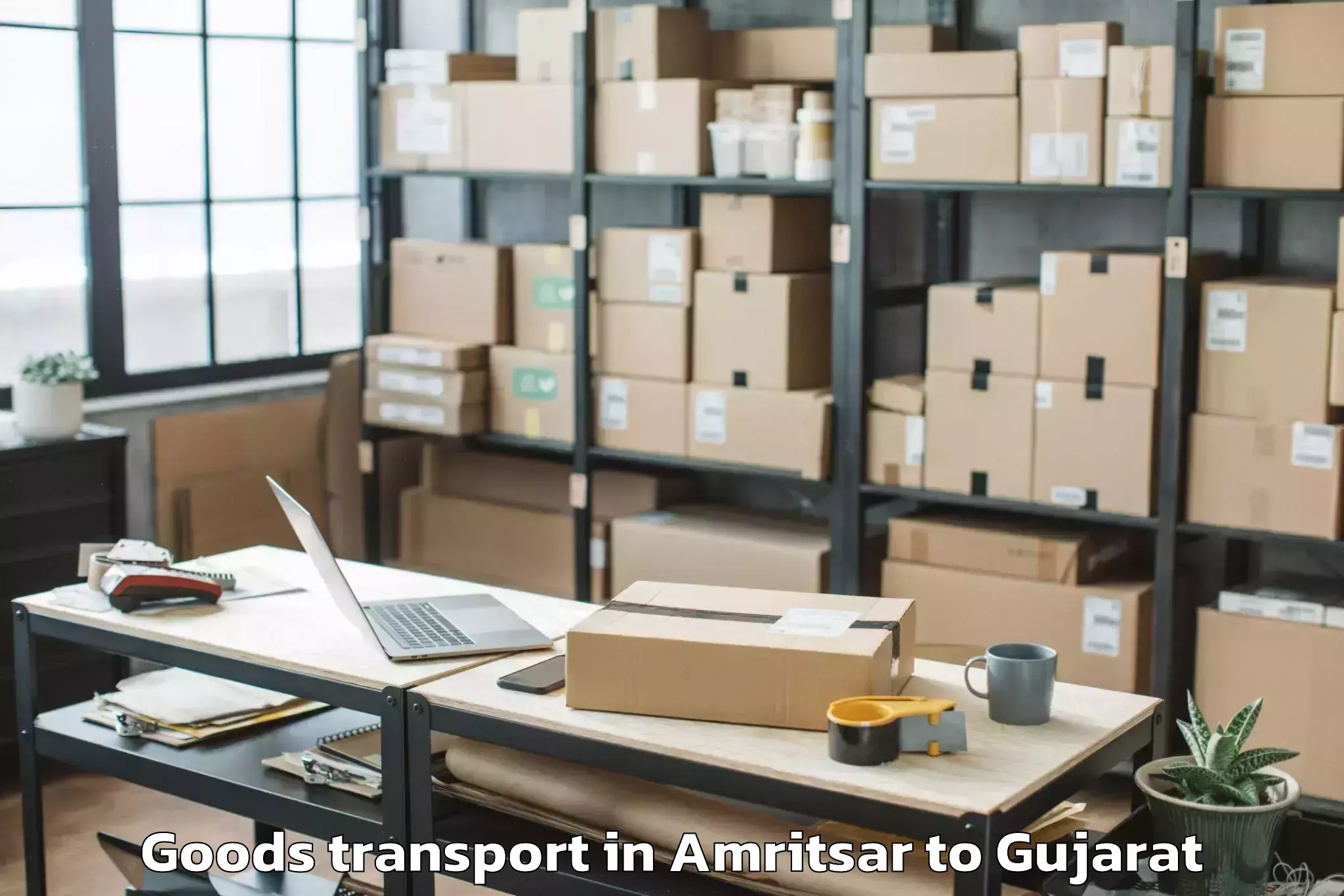 Book Your Amritsar to Gussar Goods Transport Today